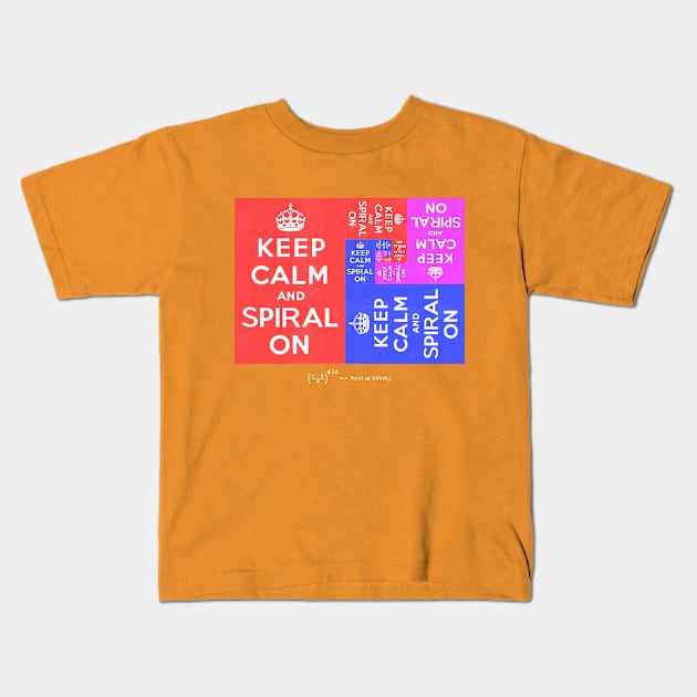 Keep Calm and Spiral On Kids T-Shirt by bestape